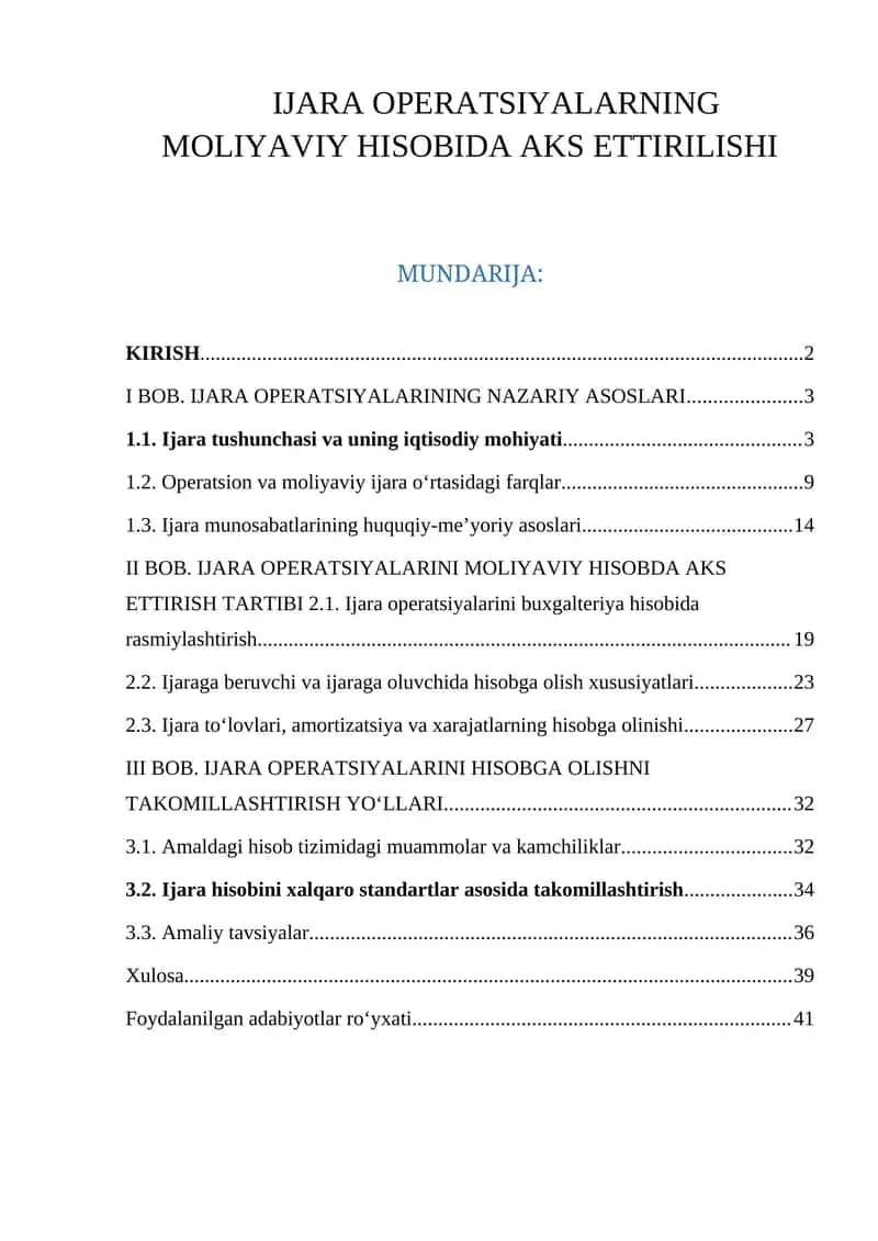 IJARA OPERATSIYALARNING MOLIYAVIY HISOBIDA AKS ETTIRILISHI 1
