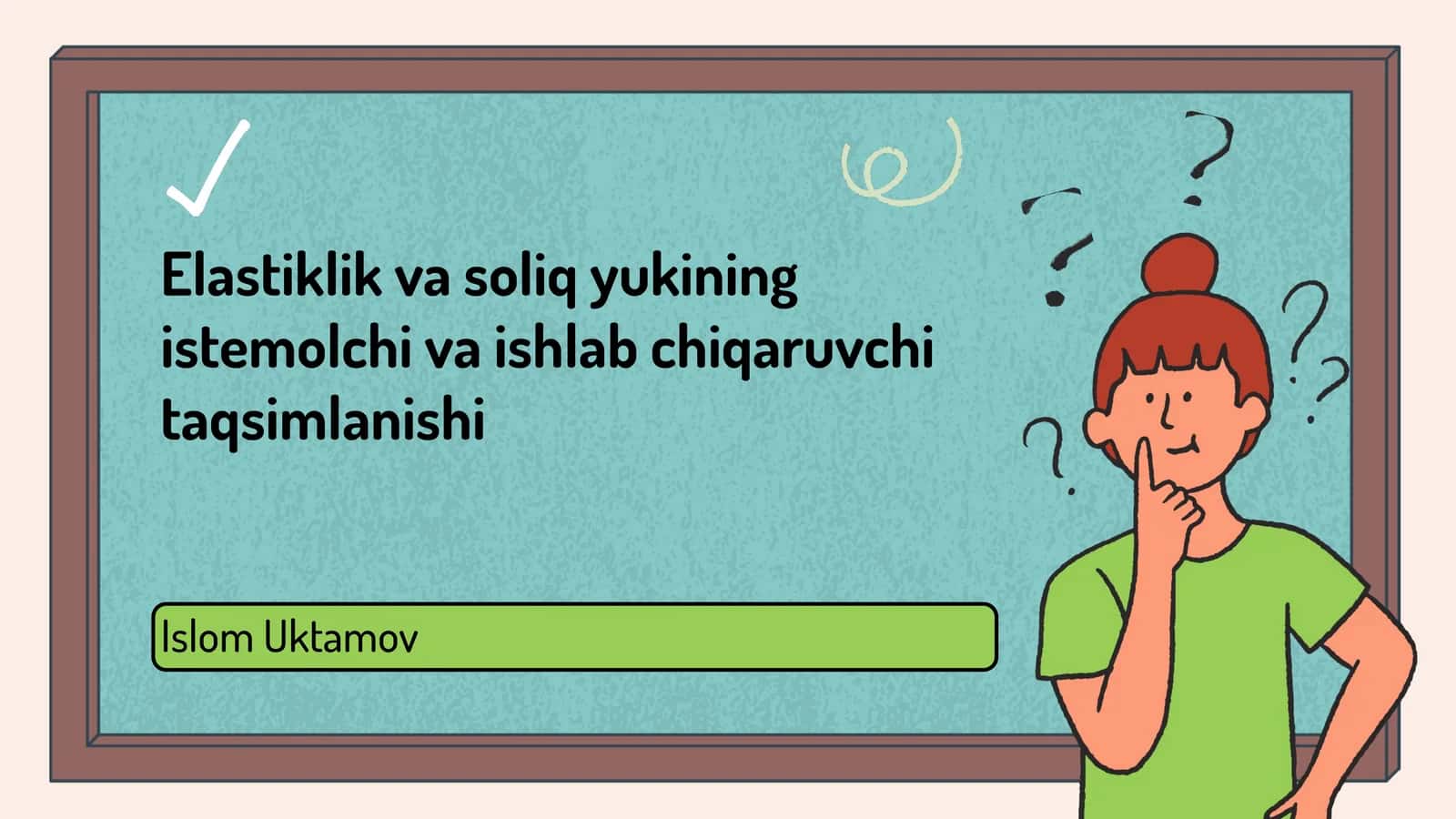 Elastiklik va soliq yukining istemolchi va ishlab chiqaruvchi taqsimlanishi 1