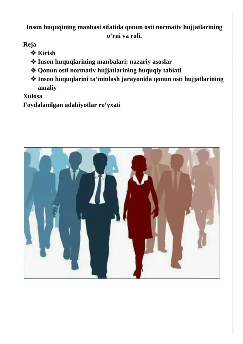 Inson huquqlarining manbalari: nazariy asoslar 1