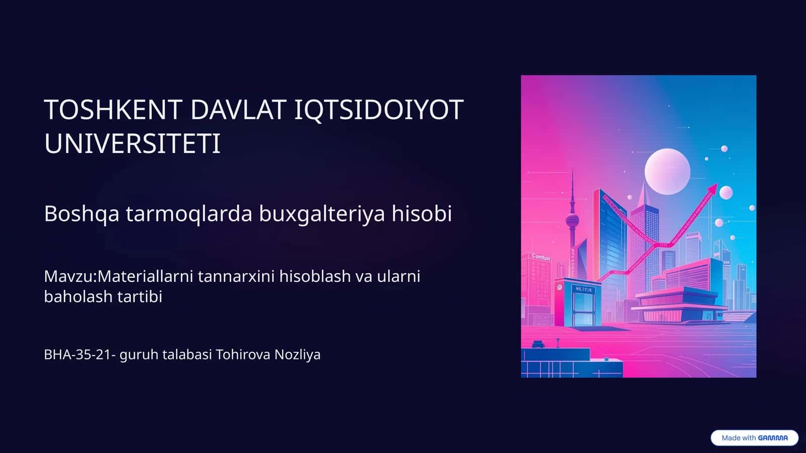 Materiallarni tannarxini hisoblash va ularni baholash tartibi 1
