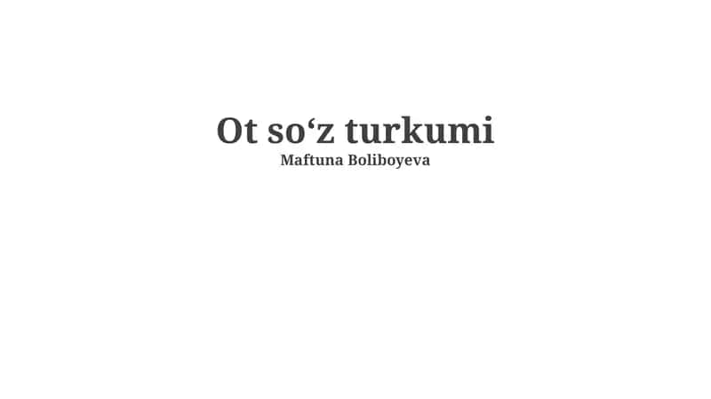 Otning Maydonlari 1