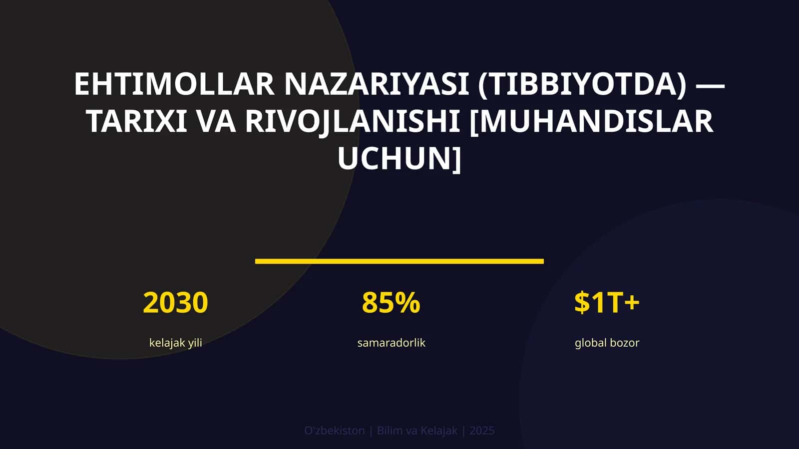 Ehtimollar nazariyasi (tibbiyotda) - tarixi va rivojlanishi [muhandislar uchun] 1