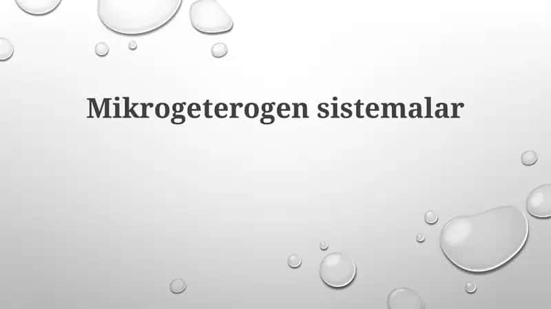 Mikrogeterogensistemalar 1