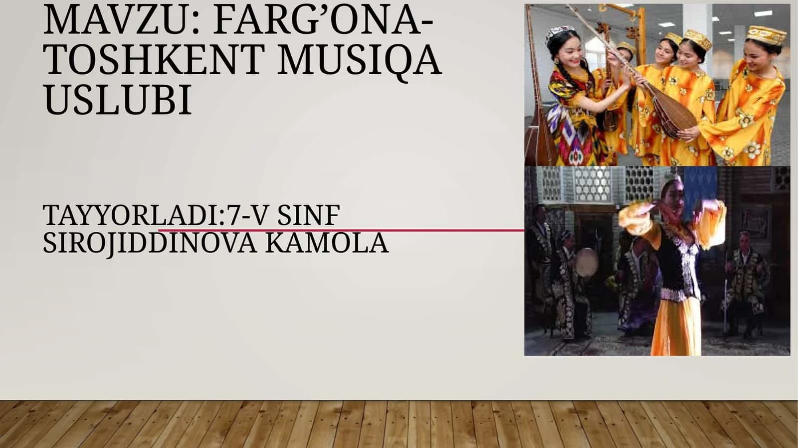 Fargʻona-Toshkent musiqa uslubi 1