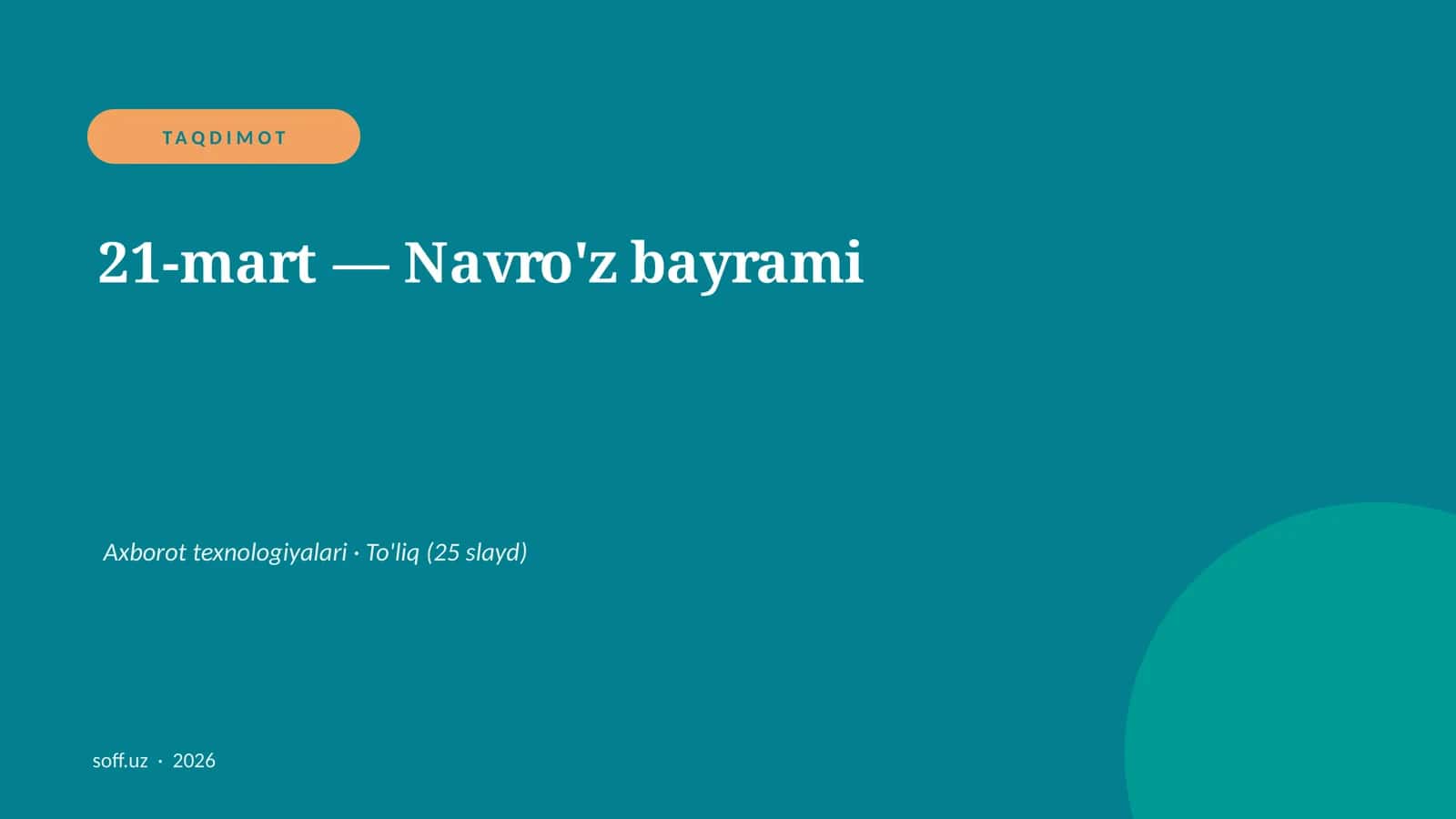 Navro'z Bayrami axborot texnologiyalari 1
