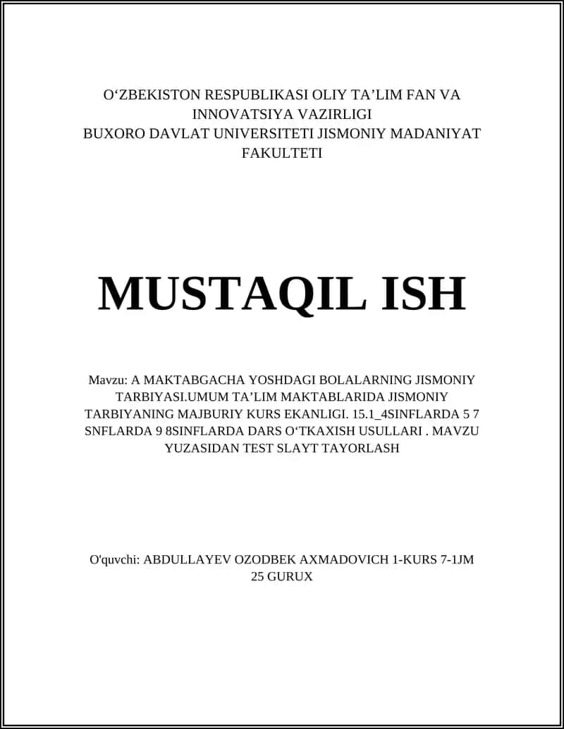 A MAKTABGACHA YOSHDAGI BOLALARNING JISMONIY TARBIYASI 1