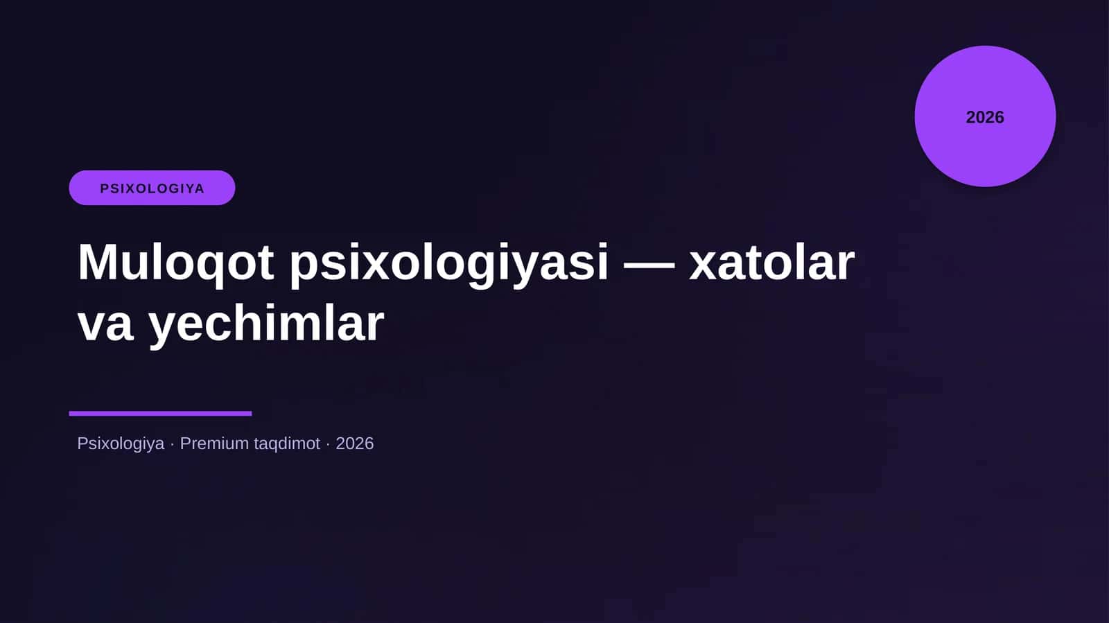 Muloqot psixologiyasi — xatolar va yechimlar 1