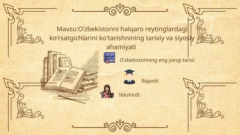 O’zbekistonning eng yangi tarixi 1