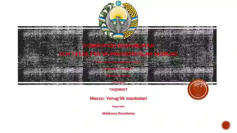 Yorug'lik manbalari 1