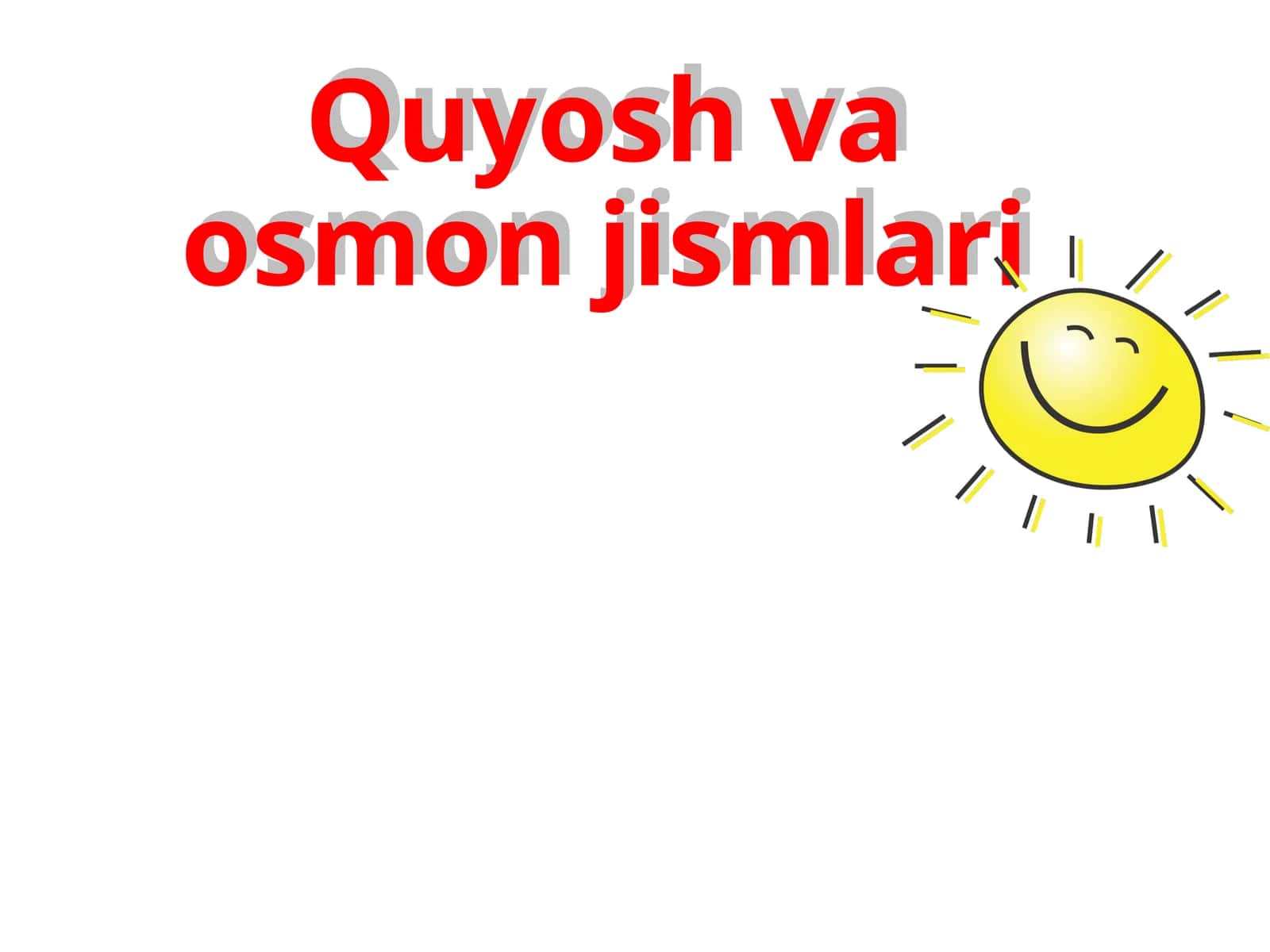 Quyosh va osmon jismlari 1