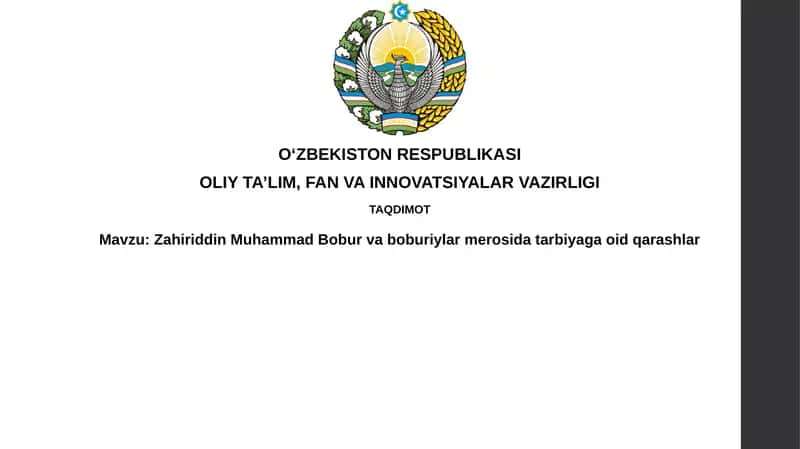 Bobur hayoti va faoliyati 1