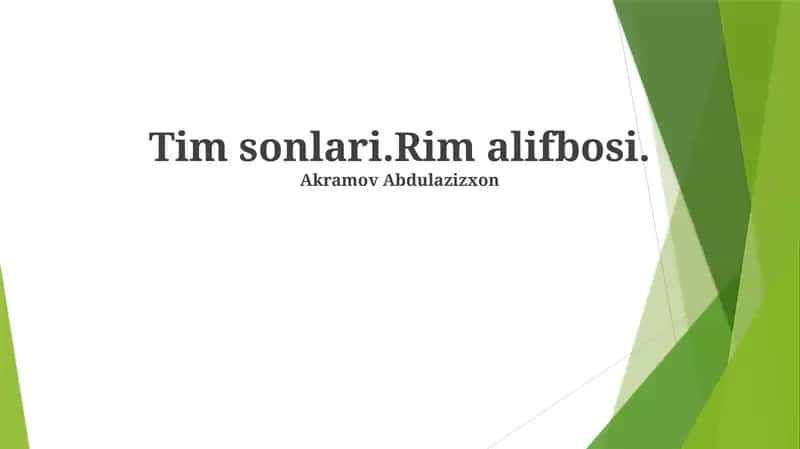 Rim Alifbosi 1