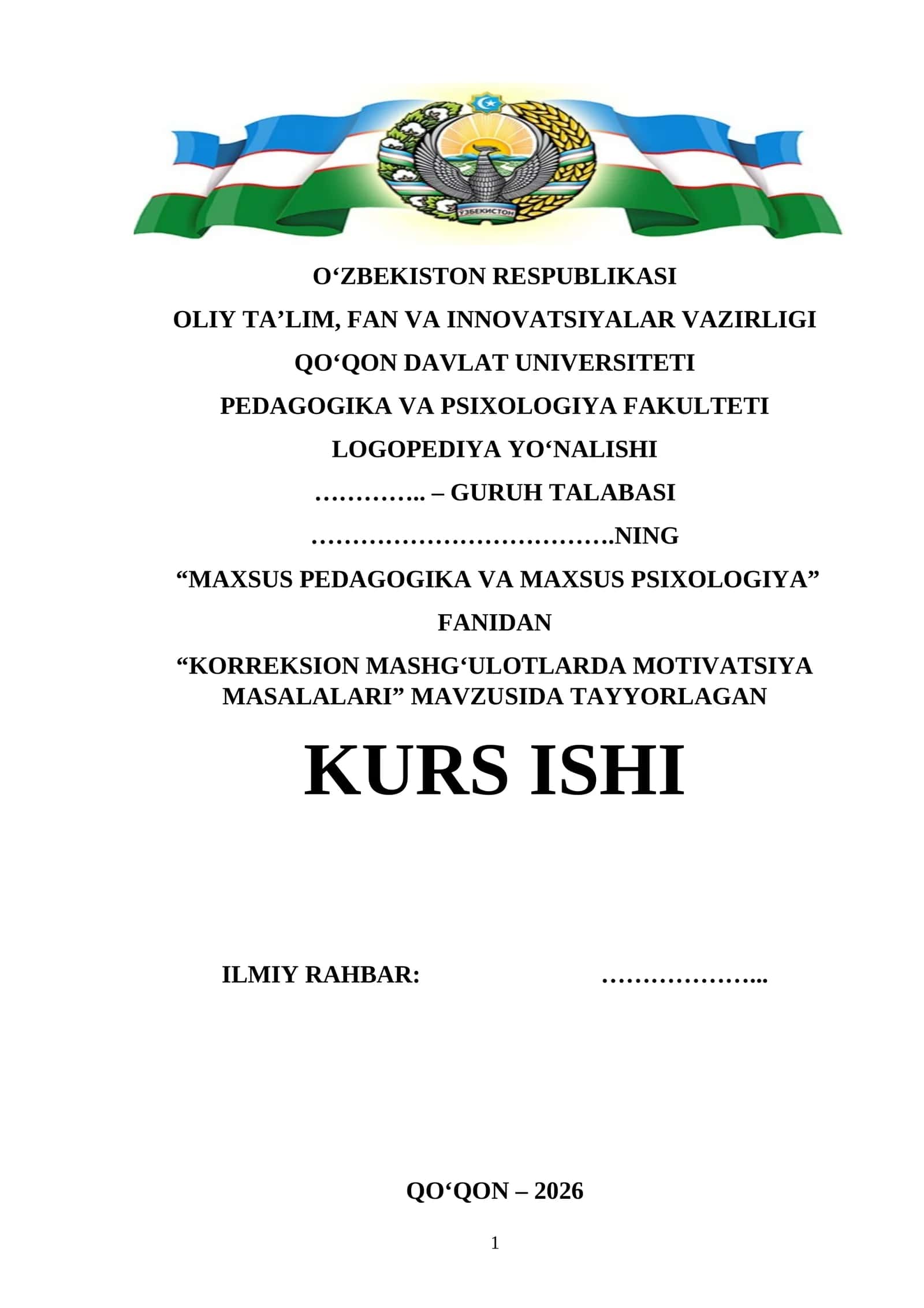 KORREKSION MASHG‘ULOTLARDA MOTIVATSIYA MASALALARI 1