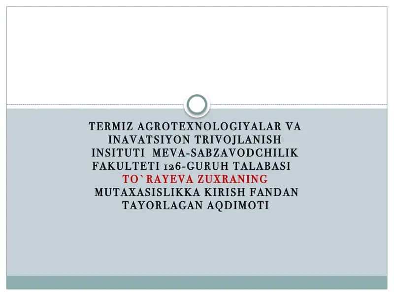 Sharob tayyorlash texnologiyasi 1