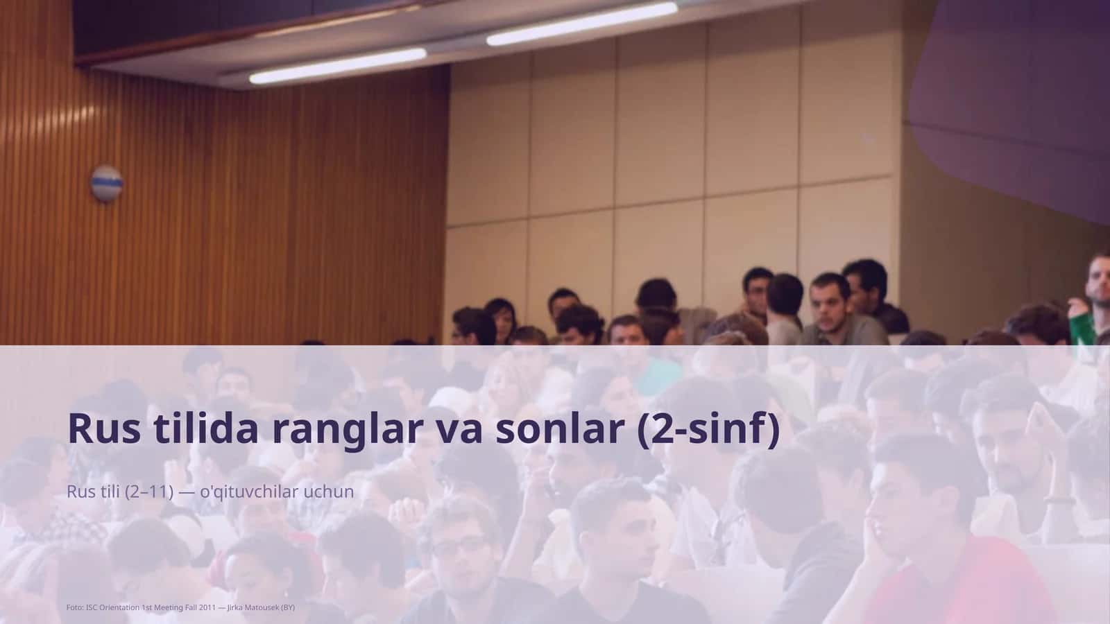 Rus tilida ranglar va sonlar (2-sinf) 1