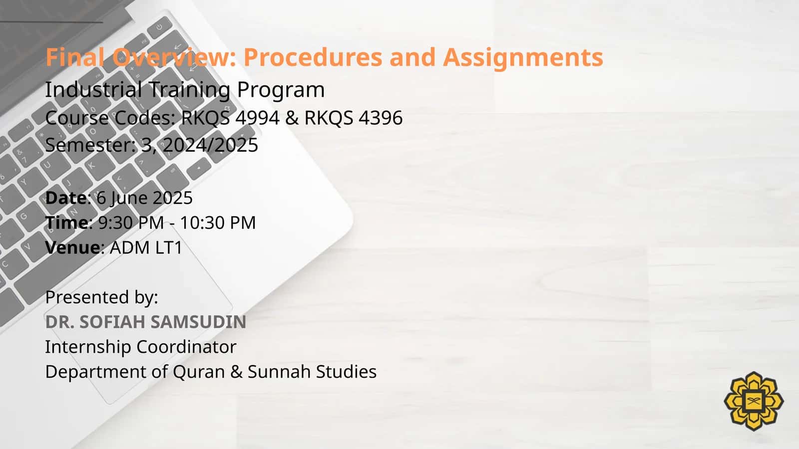 Industrial Training Program 1
