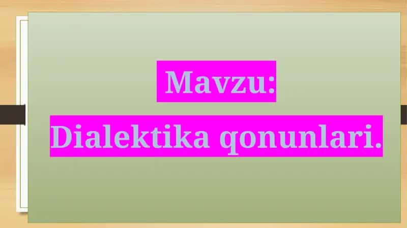 Dialektika qonunlari 1