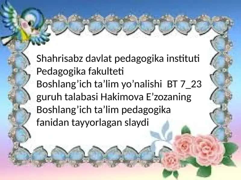 Tarbiyaning Umumiy Metodlari 1