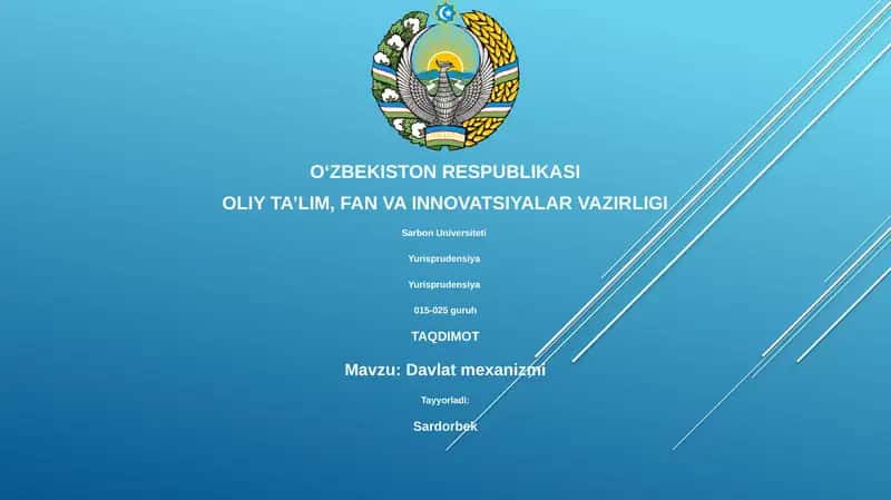 Davlat mexanizmi 1