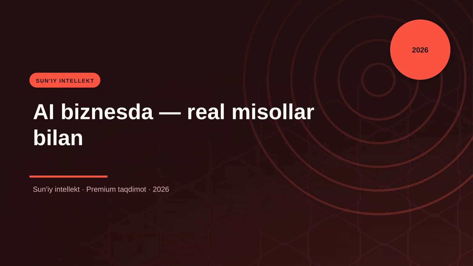 AI biznesda — real misollar bilan 1