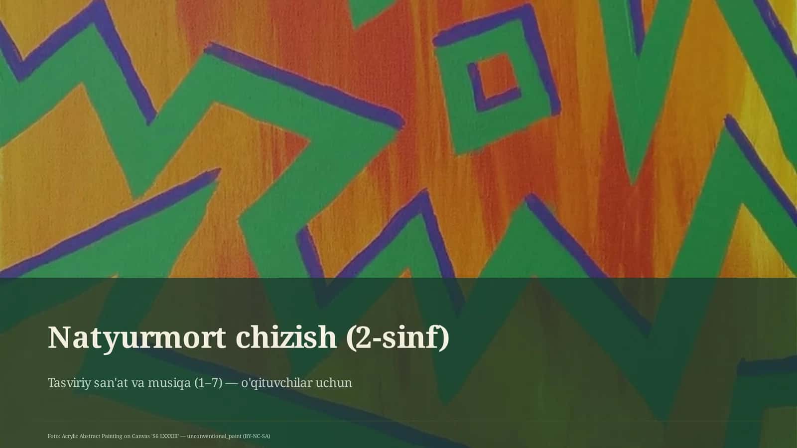 Natyurmort chizish (2-sinf) 1