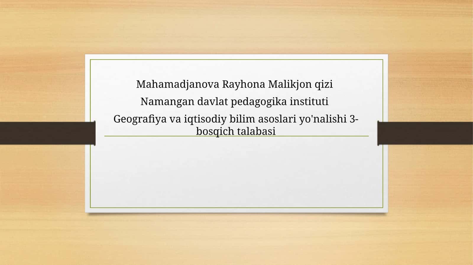 Geografiya va iqtisodiy bilim asoslari yo'nalishi 1