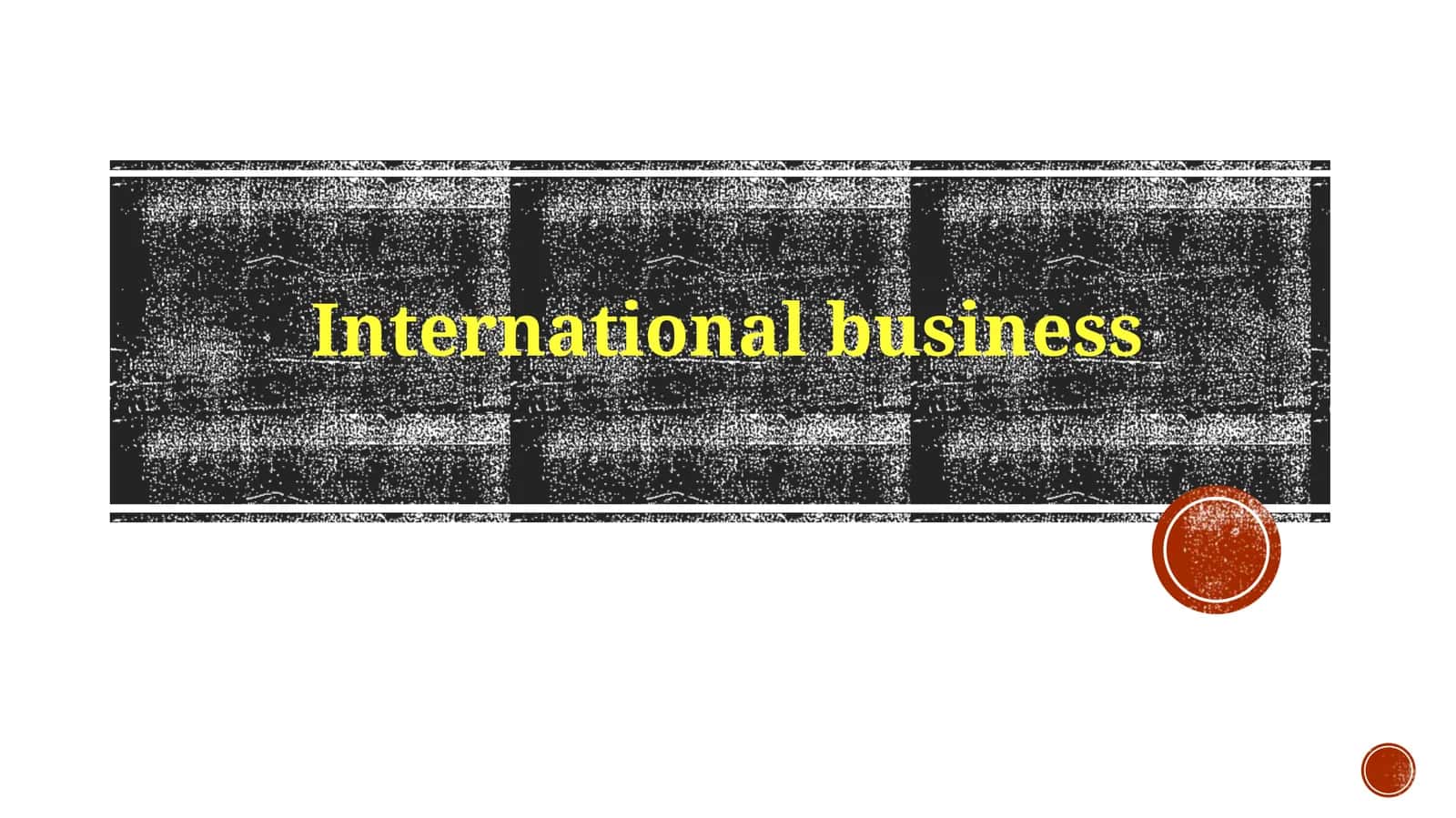 International Business 1