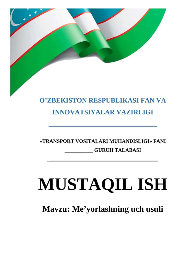 Me’yorlashning uch usuli 1