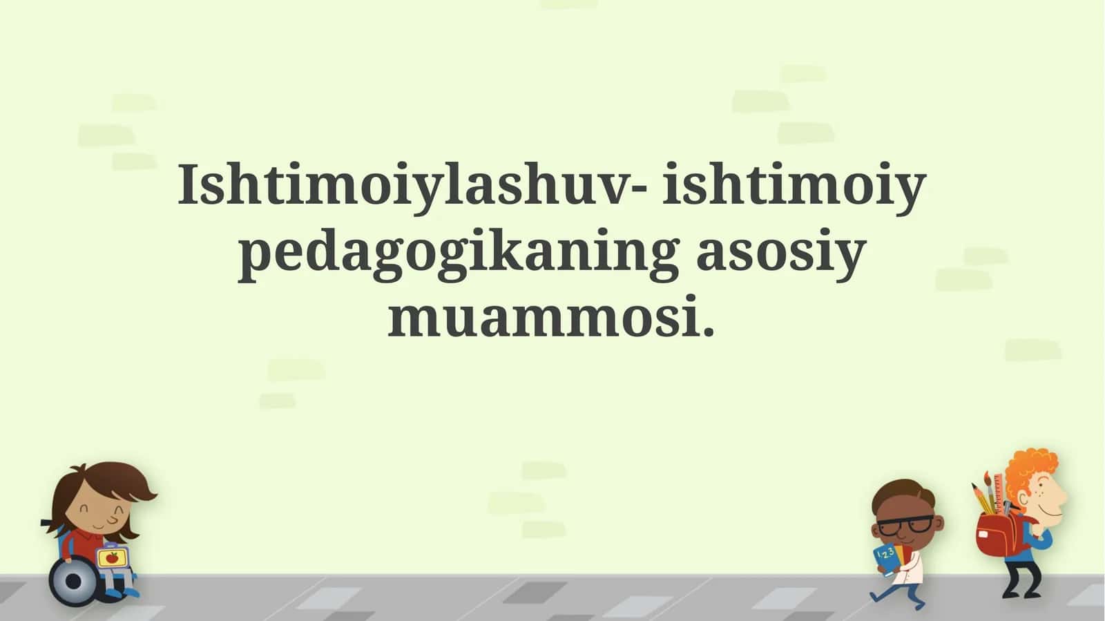 Ishtimoiylashuv- ishtimoiy pedagogikaning asosiymuammosi 1