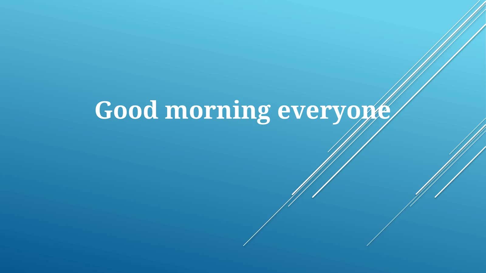 'Good Morning' in the Modern World: Psychological Impact, Technological Adaptation, and the Future of Greetings 1