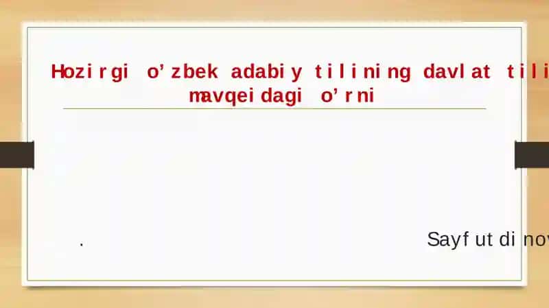 Davlat tili 1