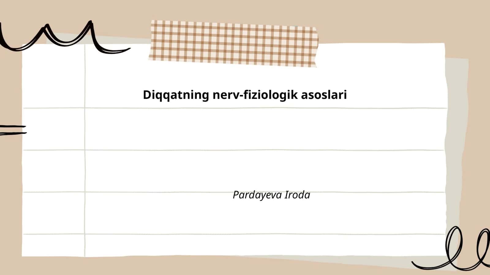 Diqqatning nerv-fiziologik asoslari 1