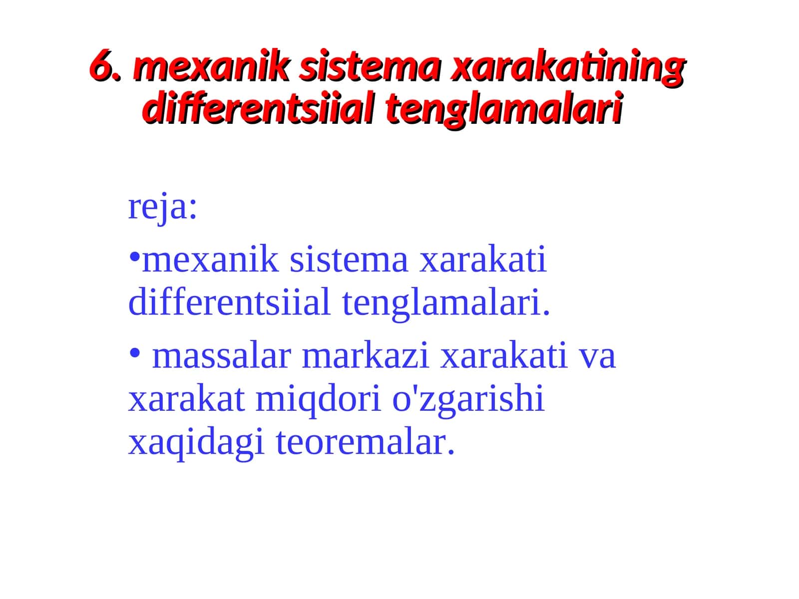 meхaniksistemaxarakatiningdifferentsiialtenglamalari 1