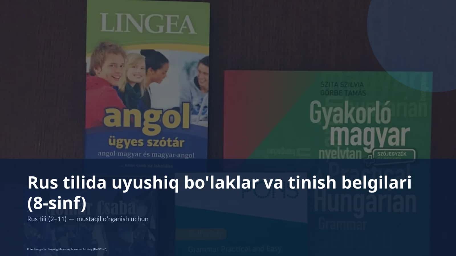 Rus tilida uyushiq bo'laklar va tinish belgilari (8-sinf) 1