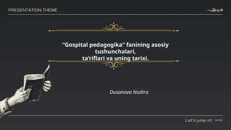 Gospital pedagogikasi 1