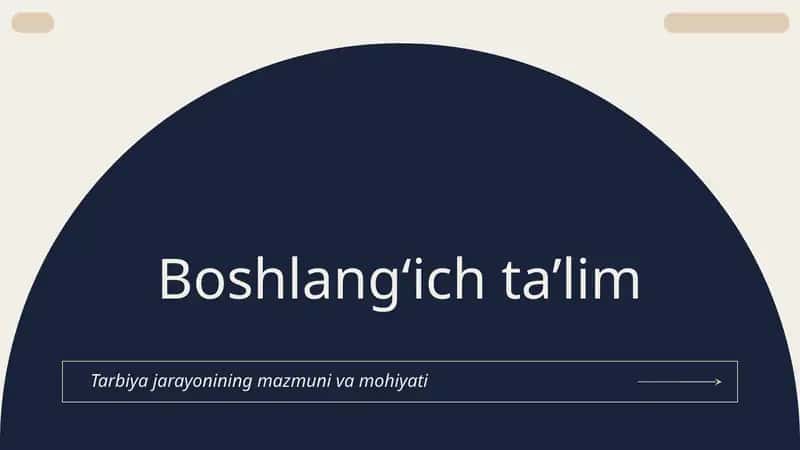 Boshlang‘ich ta’lim 1