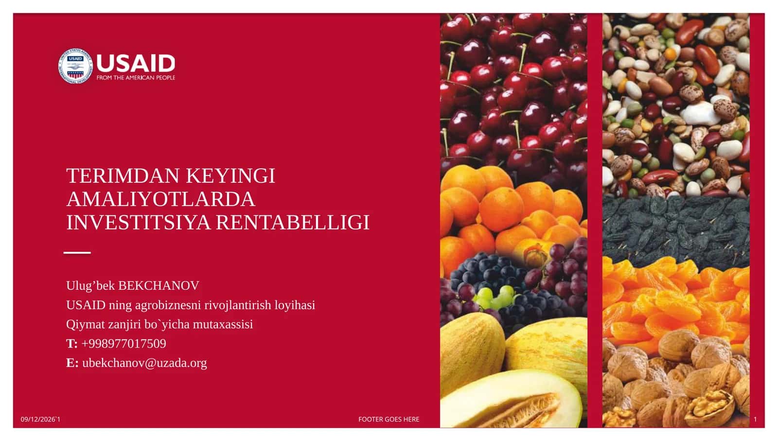 TERIMDAN KEYINGI AMALIYOTLARDA INVESTITSIYA RENTABELLIGI 1