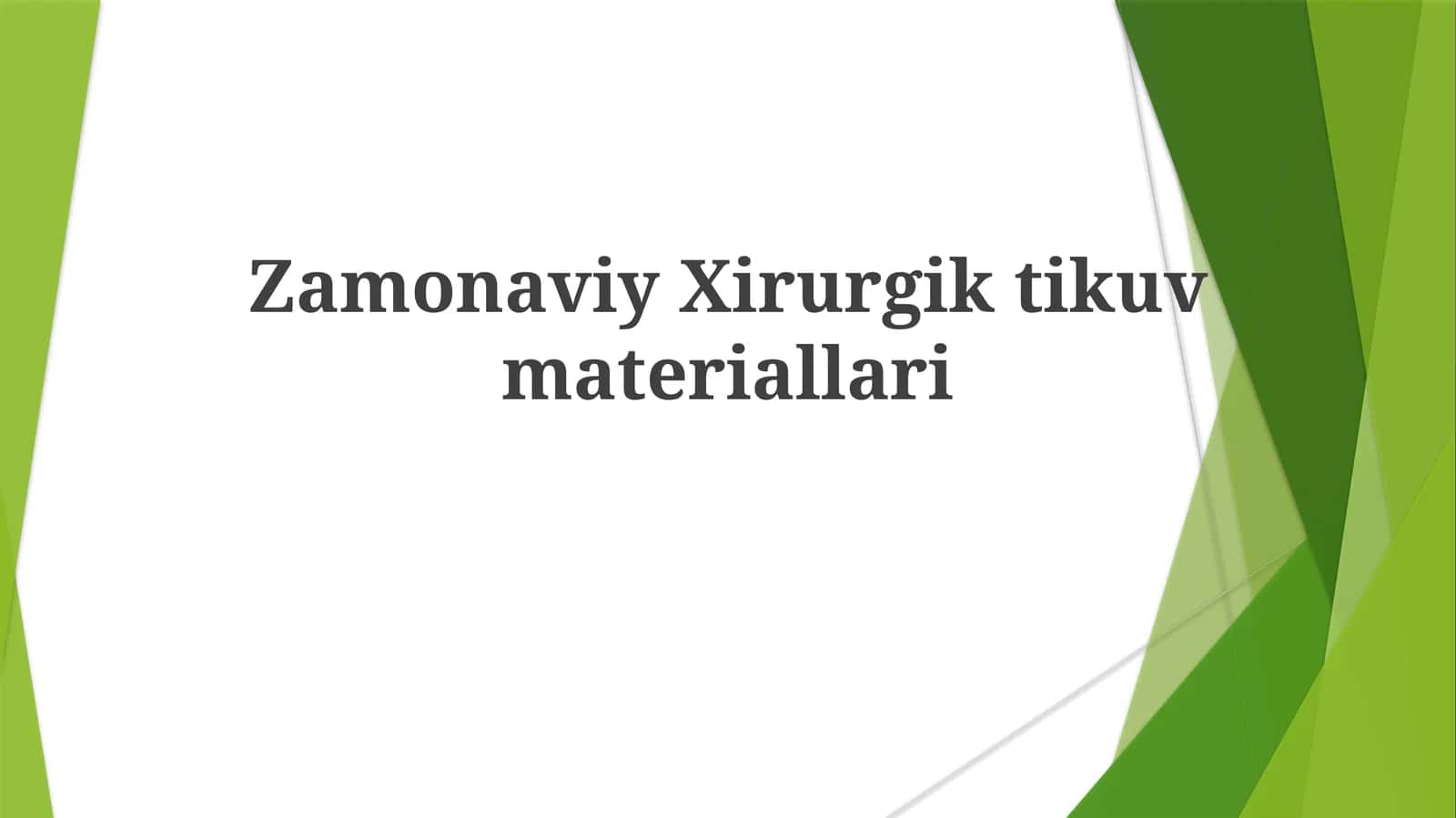 Zamonaviy Xirurgik Tikuvmateriallari 1