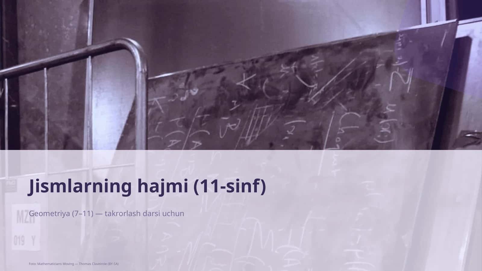 Jismlarning hajmi (11-sinf) 1