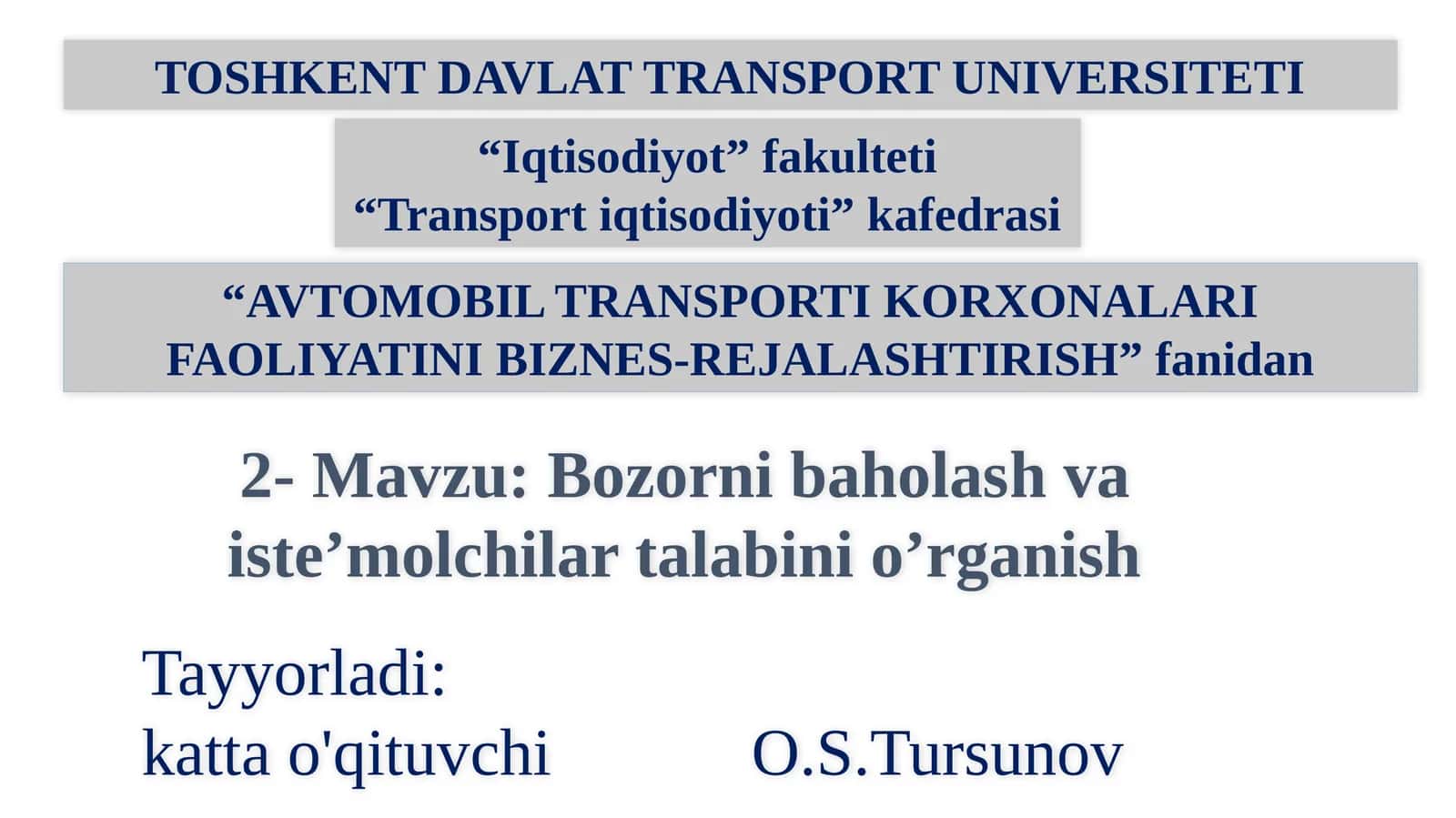 AVTOMOBIL TRANSPORTI KORXONALARI FAOLIYATINIBIZNES-REJALASHTIRISH 1