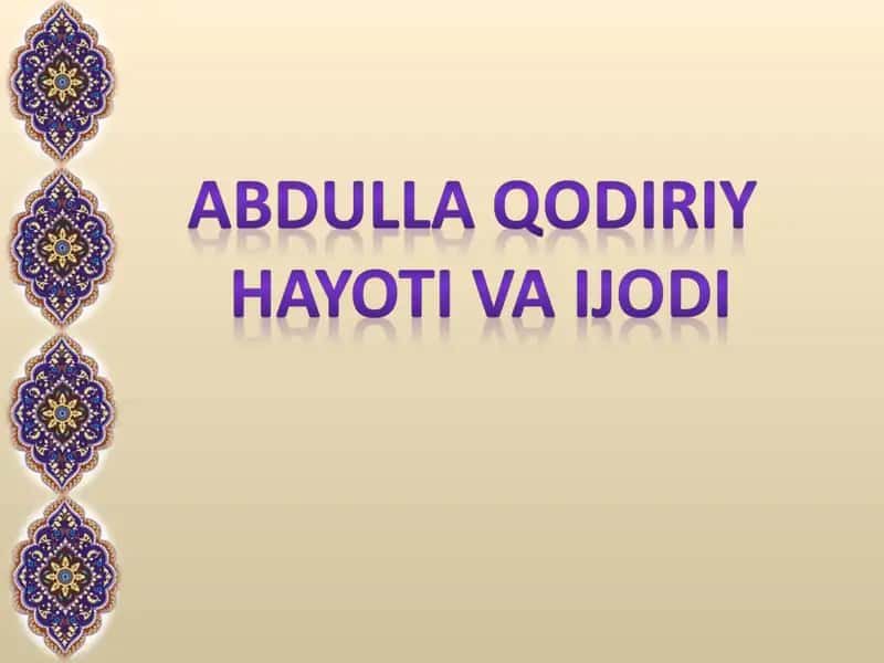 Abdulla Qodiriy 1