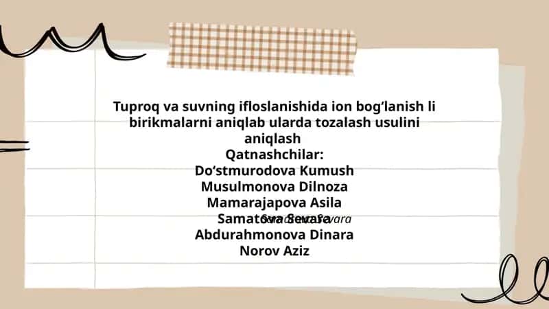 Ion Bogʻlanishli Birikmalar Tozalash Usullari 1