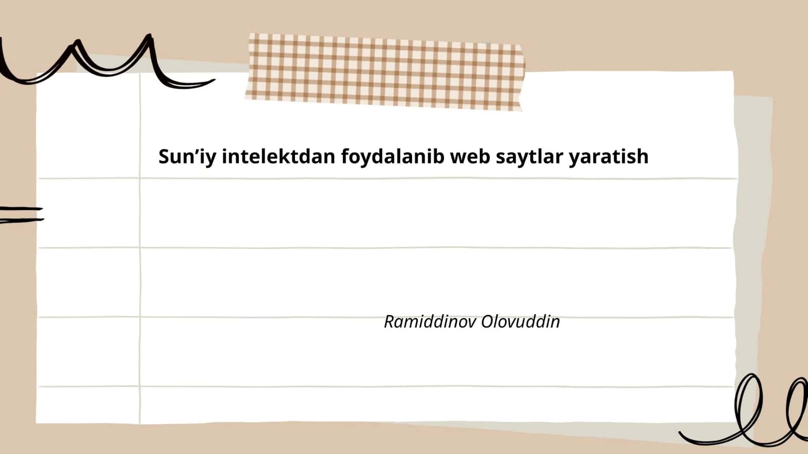 Sunʼiy intelektdan foydalanib web saytlar yaratish 1