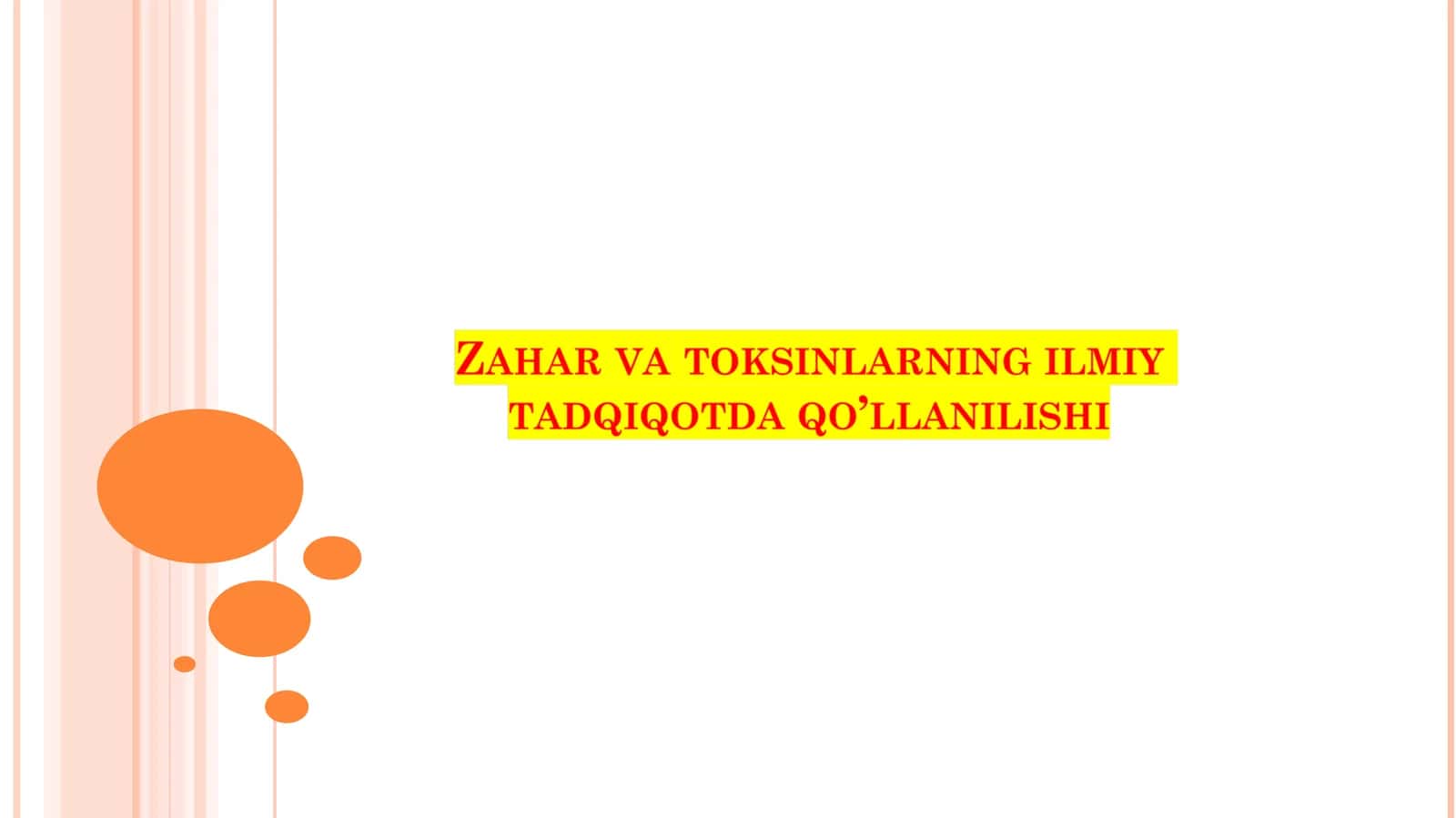 Zahar va Toksin 1