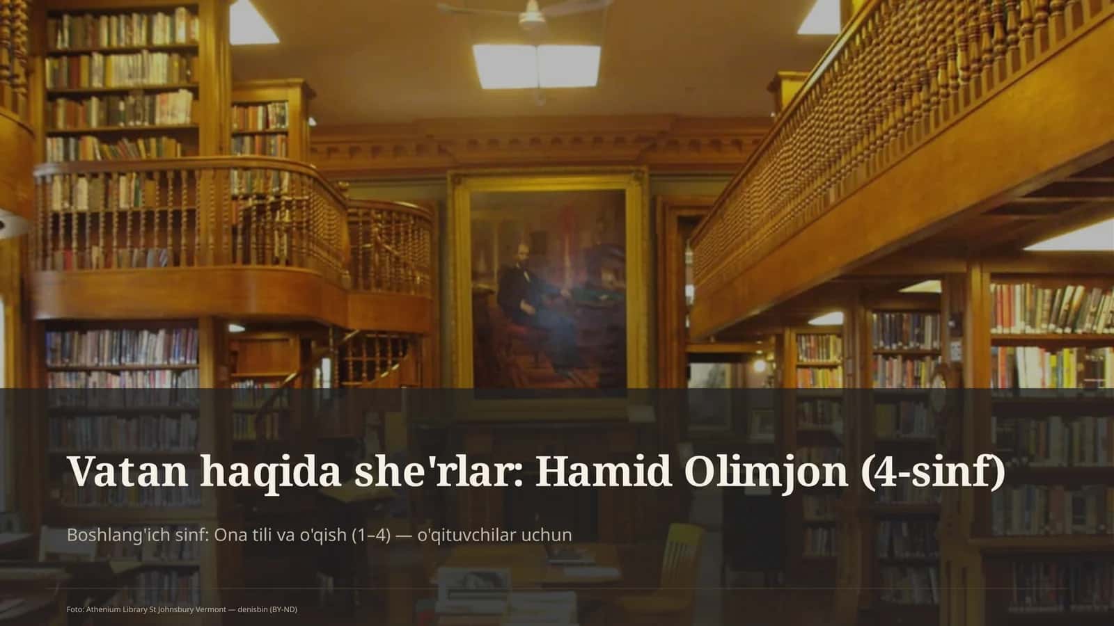 Vatan haqida she'rlar: Hamid Olimjon (4-sinf) 1