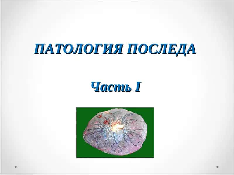 ПАТОЛОГИЯ ПОСЛЕДА 1