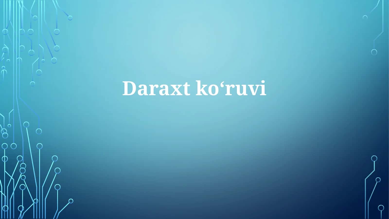 Daraxtkoʻruvi 1