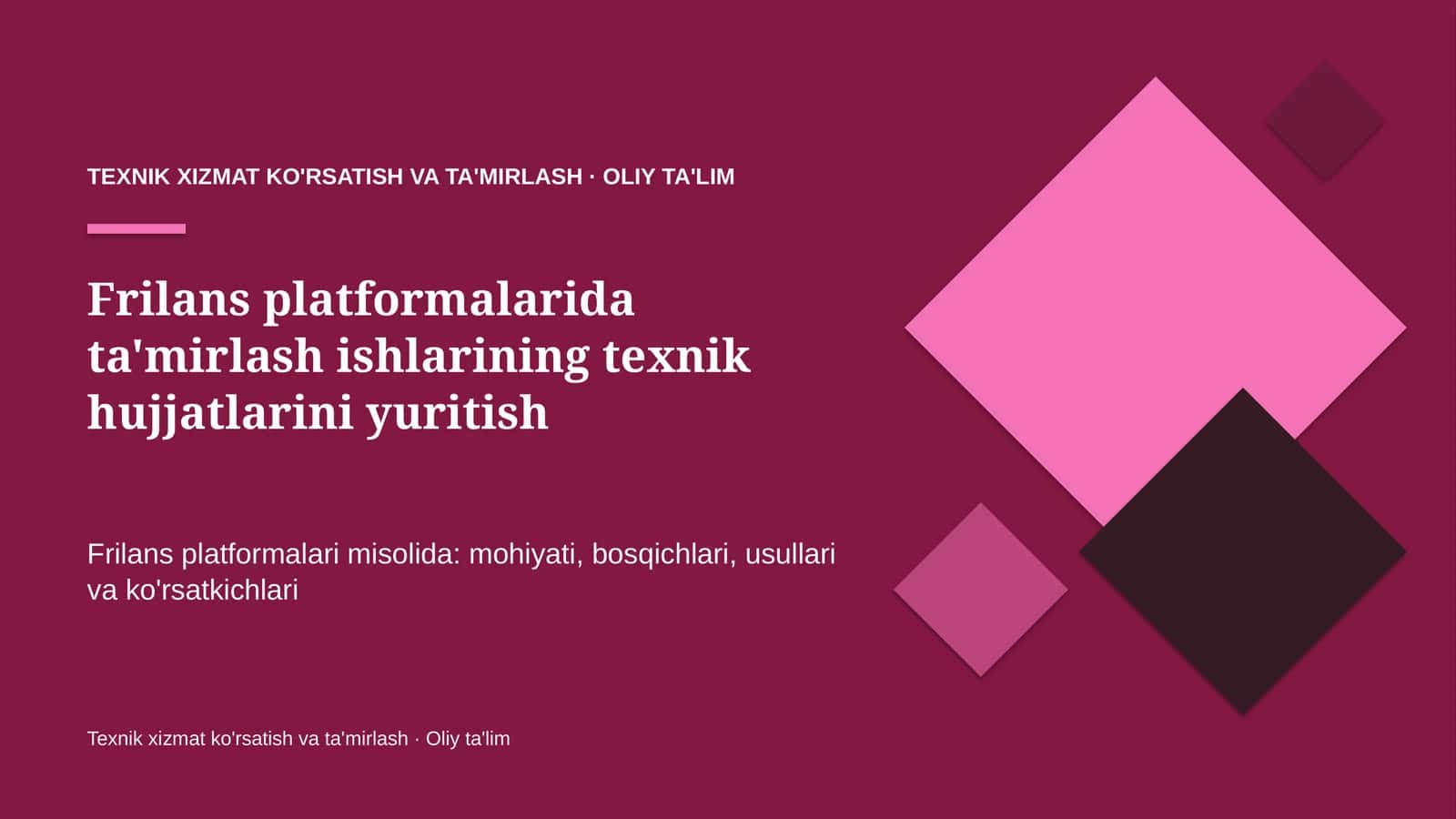 frilans platformalarida ta'mirlash ishlarining texnik hujjatlarini yuritish 6392 1
