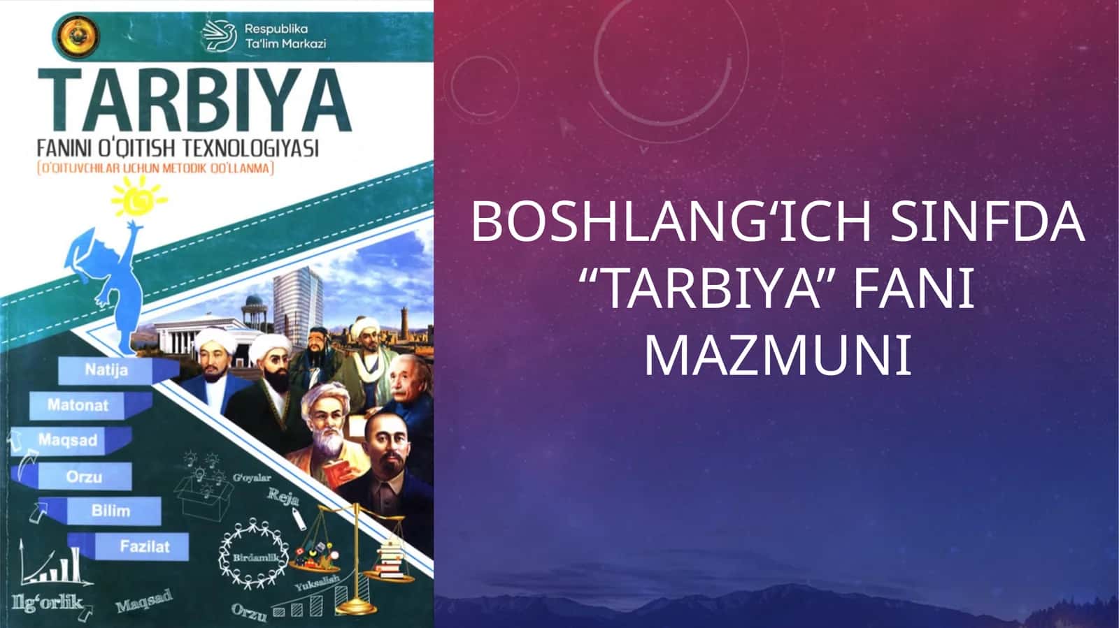 Boshlang‘ich sinfda “Tarbiya” fanimazmuni 1