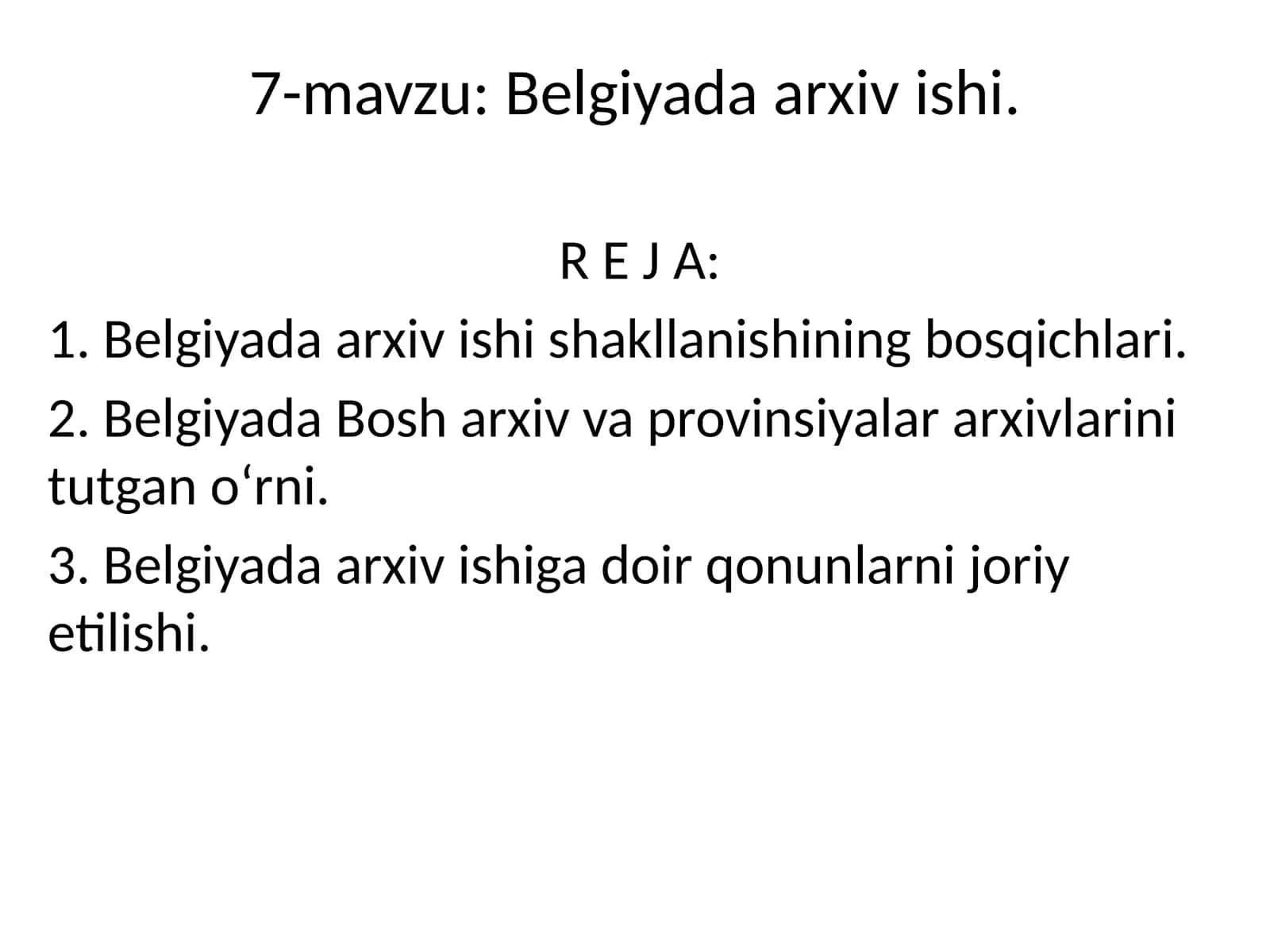 Belgiyada arxiv ishi 1